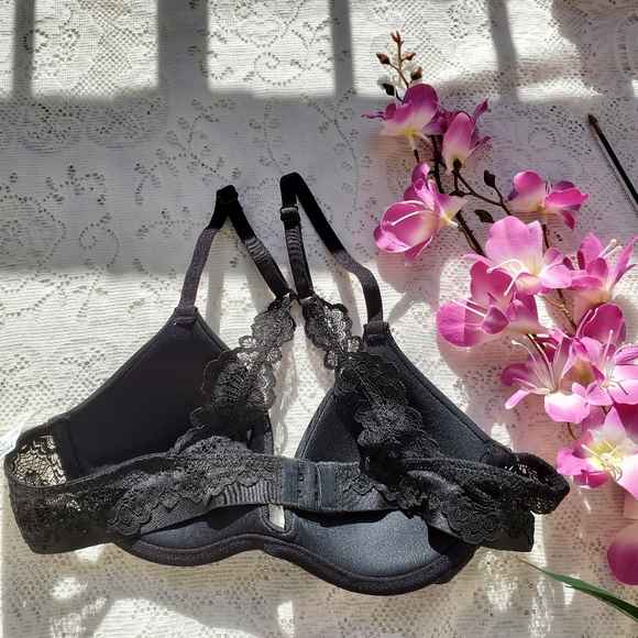 🌞 3/$30 George Black Lace Wing Lace Bra - Picture 3 of 3